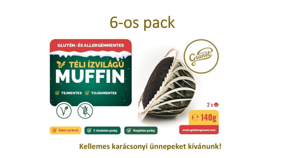 Glutén-és allergénmentes Téli ízvilágú muffin 6-os pack